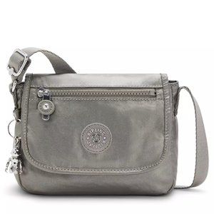 Kipling Sabian Metallic Crossbody Mini Bag - Moon Grey Metallic - NWT